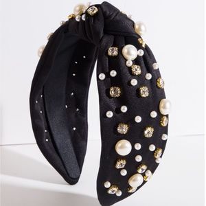 Black Rhinestone Knot Headband